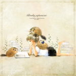 ニホンヤマネ　本を読むこどものイラスト　dormouse